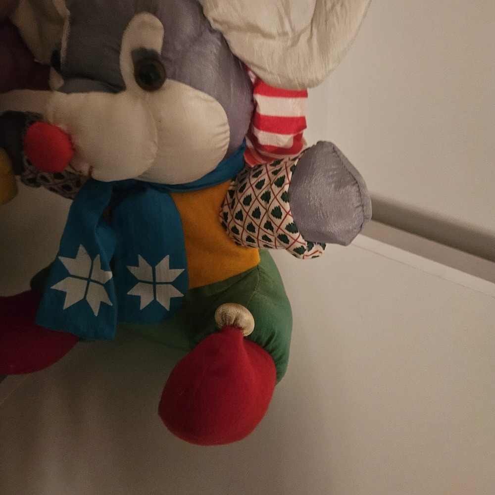 International Silver Co Elf Mouse Nylon Plush 12" Christmas Puffalump Style 1994 - Picture 8 of 9